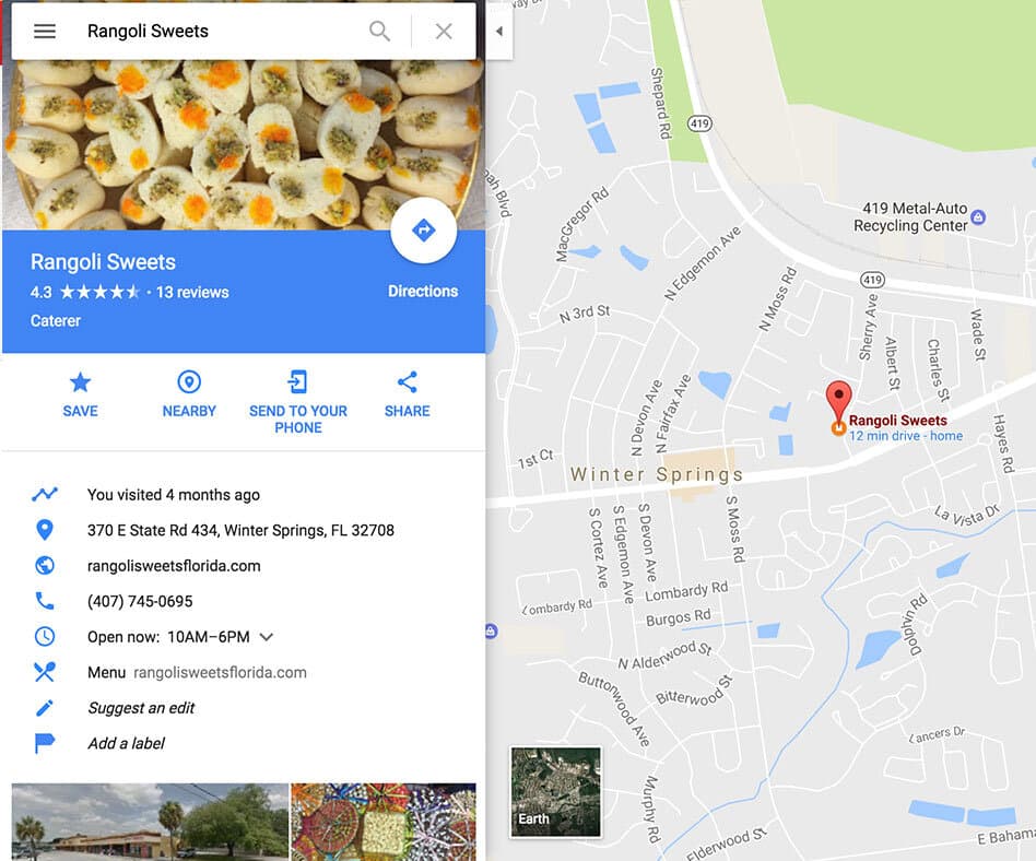 Rangoli Sweets of Florida